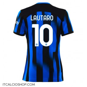 Inter Milan Lautaro Martinez #10 Prima Maglia Femmina 2023-24 Manica Corta